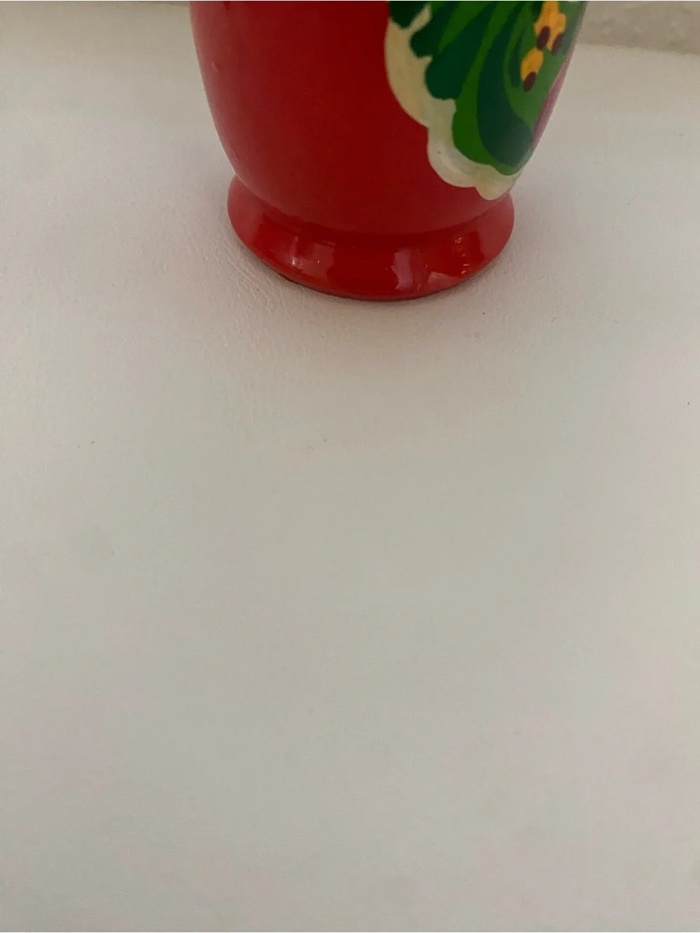 VTG Hand-Painted Wooden Nesting Dolls Green Floral Matryoshka Babushka Set of 3
